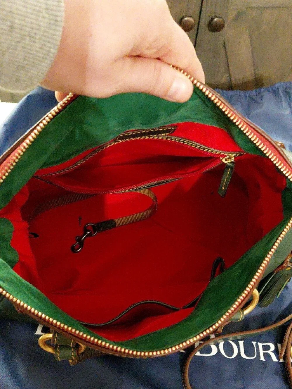 Dooney & Bourke Large Florentine Satchel In Ivy
